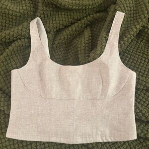 Banana Republic Cream Crop Top